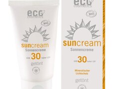 Crema bio protectie solara inalta FPS 30, nuantata - Eco Cosmetics